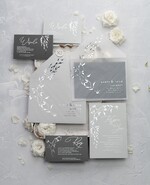 Zaproszenia ślubne Złote Glamour delikatne zaproszenia ślubne srebrne błyszczące litery ślub glamour5