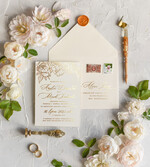 Zaproszenia ślubne Złote Glamour Eleganckie Zaproszenia ślubne złote napisy na zaproszeniu6