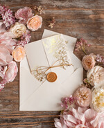 Zaproszenia ślubne Złote Glamour Złote błyszczące zaproszenie na ślub Peonie Kwiaty Złocone Litery Zaproszenia Ślubne Glamour Proste Zaproszenie na Ślub4