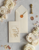 Zaproszenia ślubne Złote Glamour Minimalistyczne  Złote Zaproszenia Ślubne Glamour Proste  Złocone Zaproszenia na Ślub  Zaproszenie ślubne  2