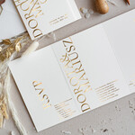 Zaproszenia ślubne Złote Glamour nowoczesne zaproszenia na ślub, glamour wesele z klasa. składane zaproszenia ślubne 2