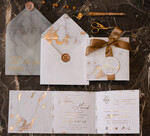 Zaproszenia ślubne Złote Glamour złote zaproszenia ślubne marmur składane harmonijkowe złocone zaproszenie na ślub marmurkowe16