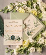 Zaproszenia ślubne Złote Glamour wyjątkowe zaproszenia ślubne glamour złote napisy zaproszenia na ślub w zielonych kolorach 0