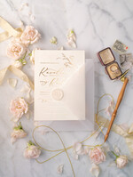 Zaproszenia ślubne Złote Glamour spersonalizowane zaproszenia na ślub glamour złote i srebrne litery delikatne zaproszenia ze sznurkiem  6