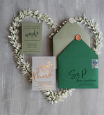 Zaproszenia ślubne Złote Glamour piękne zaproszenia ślubne złote litery zaproszenia na ślub z konwaliami 1