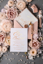 Zaproszenia ślubne Złote Glamour złote zaproszenia ślubne z lakiem ręcznie robione zaproszenia na slub glamour kalkowe zaproszenia na ślub 2