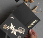 Zaproszenia ślubne Złote Glamour czarne zaproszenia na ślub, fazy księżyca zaproszenia ślubne, wyjątkowe zaproszenia slubne z fazami księżyca, czarne i złote zaproszenia ślubne  2