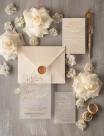 Zaproszenia ślubne Złote Glamour zaproszenia ślubne ręcznie robione, klasyczne złote i błyszczące4