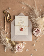 Zaproszenia ślubne Złote Glamour orginalne zaproszenia ślubne, szykowne i złote zaproszenia ślubne ze sznurkiem 3