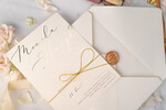 Zaproszenia ślubne Złote Glamour Ekskluzywne  Minimalistyczne zaproszenia ślubne, Proste zaproszenie ślubne Nowoczesne zaproszenie na ślub Kalkowa Koperta17