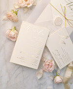 Zaproszenia ślubne Złote Glamour Ekskluzywne  Minimalistyczne zaproszenia ślubne, Proste zaproszenie ślubne Nowoczesne zaproszenie na ślub Kalkowa Koperta4