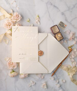 Zaproszenia ślubne Złote Glamour Ekskluzywne  Minimalistyczne zaproszenia ślubne, Proste zaproszenie ślubne Nowoczesne zaproszenie na ślub Kalkowa Koperta5