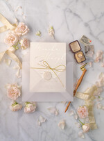 Zaproszenia ślubne Złote Glamour Ekskluzywne  Minimalistyczne zaproszenia ślubne, Proste zaproszenie ślubne Nowoczesne zaproszenie na ślub Kalkowa Koperta8