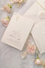 Zaproszenia ślubne Złote Glamour Ekskluzywne  Minimalistyczne zaproszenia ślubne, Proste zaproszenie ślubne Nowoczesne zaproszenie na ślub Kalkowa Koperta9