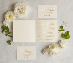 Zaproszenia ślubne Złote Glamour Złote  Minimalistyczne zaproszenia ślubne,  proste złocone zaproszenie ślubne Nowoczesne zaproszenie na ślub7