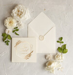 Zaproszenia ślubne Złote Glamour Złote  Minimalistyczne zaproszenia ślubne,  proste złocone zaproszenie ślubne Nowoczesne zaproszenie na ślub8