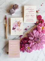 Zaproszenia ślubne Złote Glamour unikatowe zaproszenia ślubne glamour błyszczące złote litery zaproszenia na ślub z daliami 3