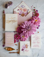 Zaproszenia ślubne Złote Glamour unikatowe zaproszenia ślubne glamour błyszczące złote litery zaproszenia na ślub z daliami 0