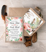 Zaproszenia ślubne Boho  unikatowe zaproszenia ślubne, boho styl kwiatowy elegancki1