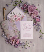 Zaproszenia ślubne Boho  zaproszenia ślubne boho kwiaty na kalce eleganckie zaproszenie na ślub rustyklny2