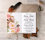 Zaproszenia ślubne Boho  zaproszenia ślubne ręcznie robione, boho osobne tresci dla rodziców1