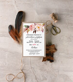 Zaproszenia ślubne Boho  zaproszenia ślubne ręcznie robione, boho osobne tresci dla rodziców2