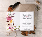 Zaproszenia ślubne Boho  zaproszenia na ślub w plenerze, boho styl kwiatowy elegancki1