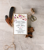 Zaproszenia ślubne Boho  zaproszenia na ślub w plenerze, boho styl kwiatowy elegancki2