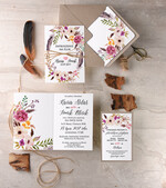 Zaproszenia ślubne Boho  zaproszenia na ślub w plenerze, boho styl kwiatowy elegancki3