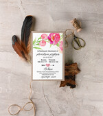 Zaproszenia ślubne Boho  kartki ślubne ręcznie robione, pasujace do boho bukietu2