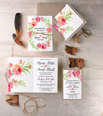 Zaproszenia ślubne Boho  kartki ślubne ręcznie robione, pasujace do boho bukietu3