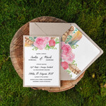 Zaproszenia ślubne Boho  robione ręcznie zaproszenia ślubne, boho glam styl2