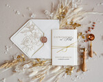 Zaproszenia ślubne Boho  kartki ślubne ręcznie robione, składane zaproszenia na ślub nowoczesne zaproszenia ślubne 1