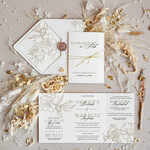 Zaproszenia ślubne Boho  kartki ślubne ręcznie robione, składane zaproszenia na ślub nowoczesne zaproszenia ślubne 0