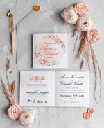 Zaproszenia ślubne Boho  Proste Boho Zaproszenia Ślubne  Wianuszek  Minimalistyczne Zaproszenia na Ślub Delikatne Zaproszenie Ślubne0
