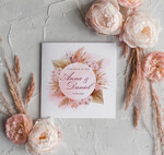 Zaproszenia ślubne Boho  Proste Boho Zaproszenia Ślubne  Wianuszek  Minimalistyczne Zaproszenia na Ślub Delikatne Zaproszenie Ślubne1