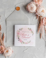 Zaproszenia ślubne Boho  Proste Boho Zaproszenia Ślubne  Wianuszek  Minimalistyczne Zaproszenia na Ślub Delikatne Zaproszenie Ślubne1