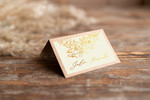 Winietki glamour eleganckie winietki na stół weselny wizytówki ślubne, eleganckie złote0