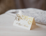 Winietki glamour delikatne winietki na stoły weselne, usadzenie gości na weselu winietki z nazwiskami gości, złote lub srebrne napisy0