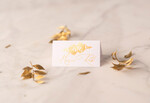 Winietki glamour karteczki na stół weselny  ślubne winietki złote napisy glamour  0