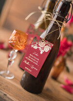 Zawieszki na butelki glamour zawieszka etykieta na alkohole weselne, złote z dowolnym tekstem3