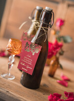 Zawieszki na butelki glamour zawieszka etykieta na alkohole weselne, złote z dowolnym tekstem4