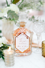 Zawieszki na butelki glamour zawieszki na alkohole weselne, glamour z waszą treścią0