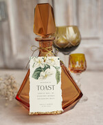 Zawieszki na butelki glamour darta zawieszka na wino weselne z platkami złota, złocona etykieta na wódkę zawieszka na alkohol weselny, zawieszka na alkohol ze złotem0