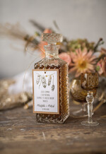 Zawieszki na butelki glamour zawieszki na alkohole weselne, złote z waszą treścią0