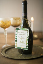 Zawieszki na butelki glamour zawieszka na alkohol weselny, glamour z waszą treścią1