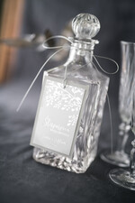 Zawieszki na butelki glamour ślubne zawieszki na alkohol, glamour z waszą treścią4