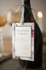 Zawieszki na butelki glamour etykieta na wódkę weselną, glamour z dowolnym tekstem1