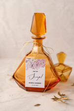 Zawieszki na butelki glamour etykiety na butelki weselne, złote z dowolną treścią0