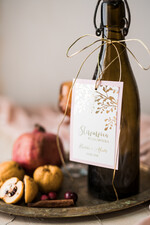 Zawieszki na butelki glamour zawieszki na nalewki weselne, złote z dowolnym tekstem5